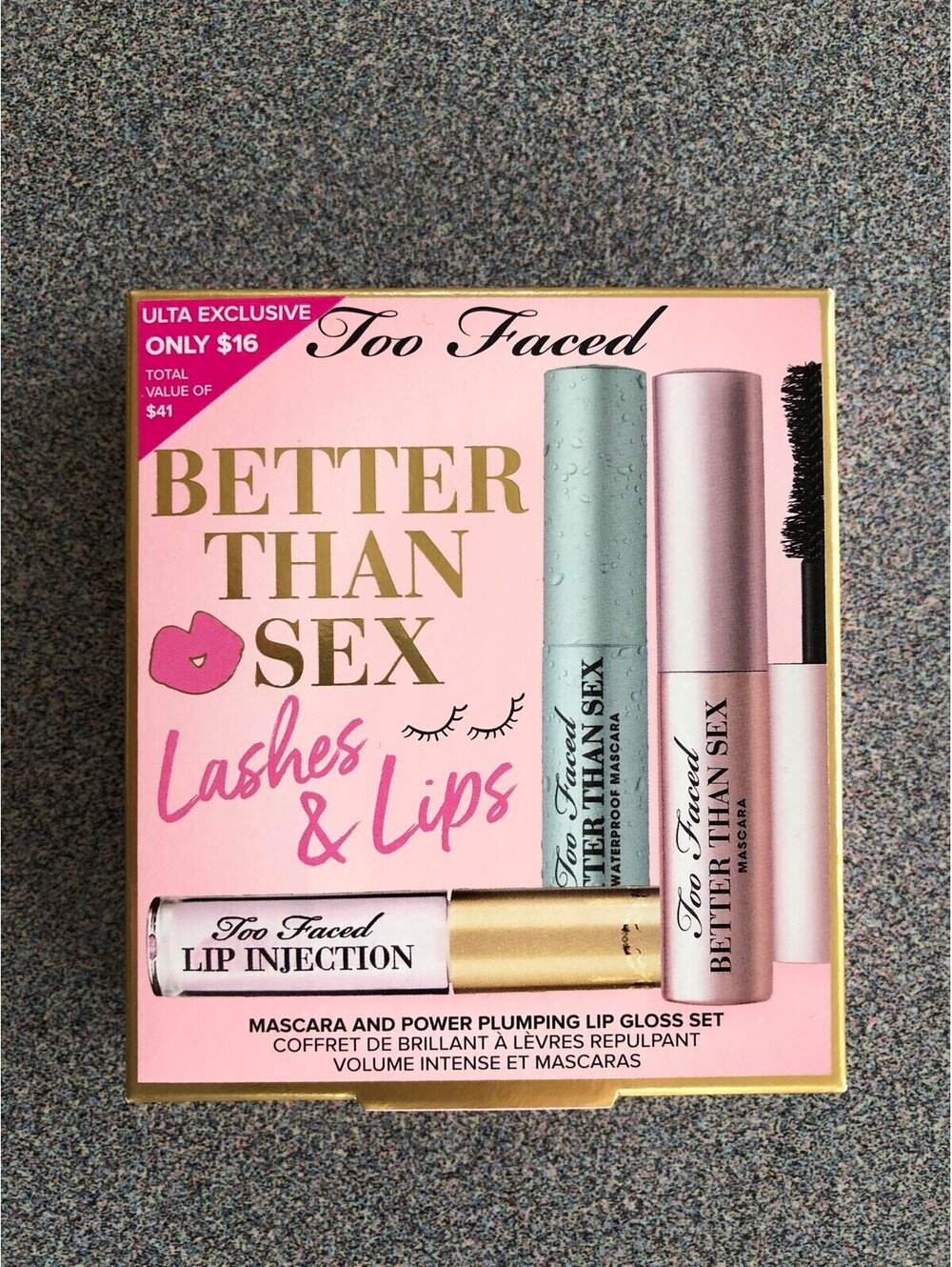 Too Faced Better Than Sex Lashes & Lips Mascara & Lip Gloss Set